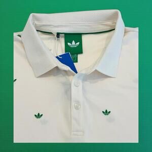 $ 100 Adidas Originals Man's Size XL Printed Trefoil Polo Golf Shirt